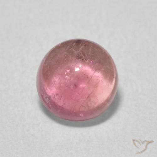 0.86ct Natural Rosado naranja intenso Turmalina, Redondo, Transparente