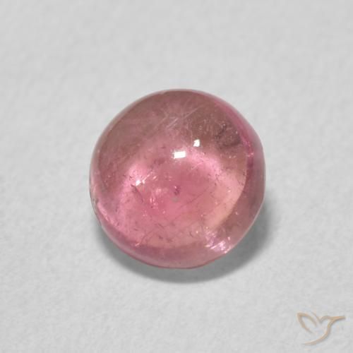 Turmalina Rosado naranja intenso natural de 0.86 ct, Redondo, Transparente