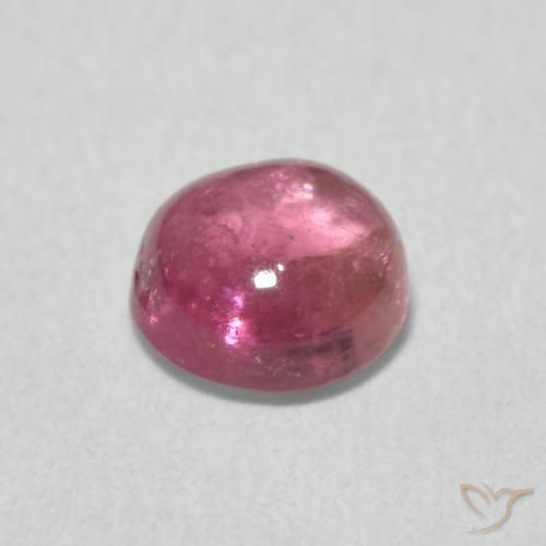 Turmalina Rosado naranja intenso natural de 0.86 ct, Redondo, Transparente