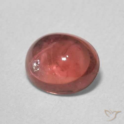 Turmalina Rosado rosa intenso natural de 0.86 ct, Ovalada, Transparente