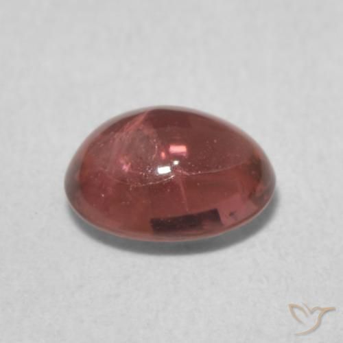 Turmalina Rosado rosa intenso natural de 0.86 ct, Ovalada, Transparente