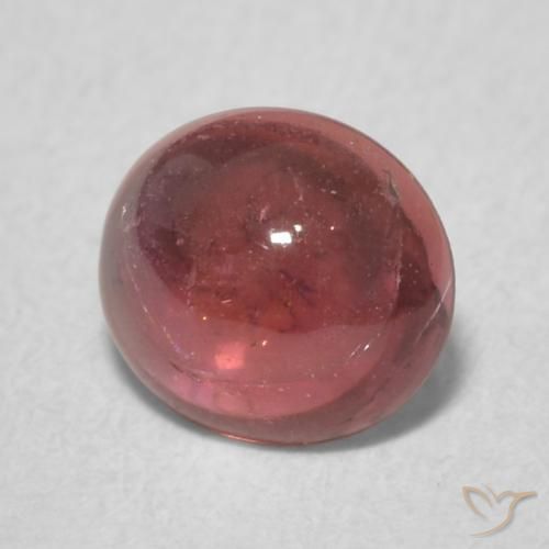 Turmalina Rojo oscuro natural de 0.86 ct, Ovalada, Transparente