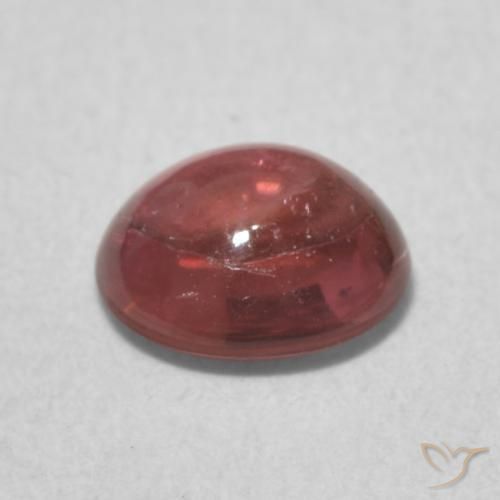 Turmalina Rojo oscuro natural de 0.86 ct, Ovalada, Transparente