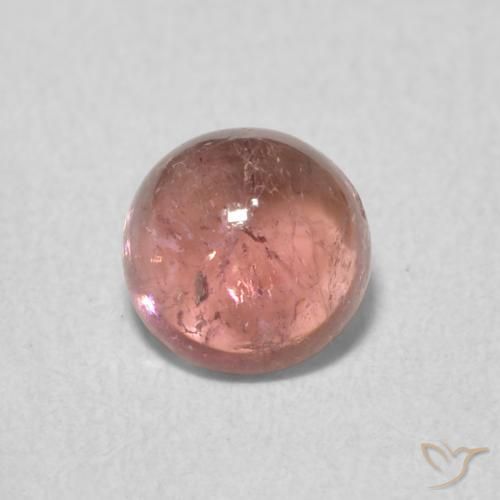 0.88ct Natural Rojo cálido Turmalina, Redondo, Transparente