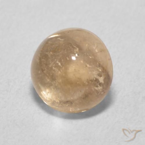 Turmalina Naranja cantaloupe natural de 1.26 ct, Redondo, Transparente