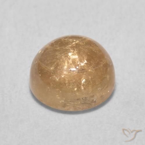Turmalina Naranja cantaloupe natural de 1.26 ct, Redondo, Transparente