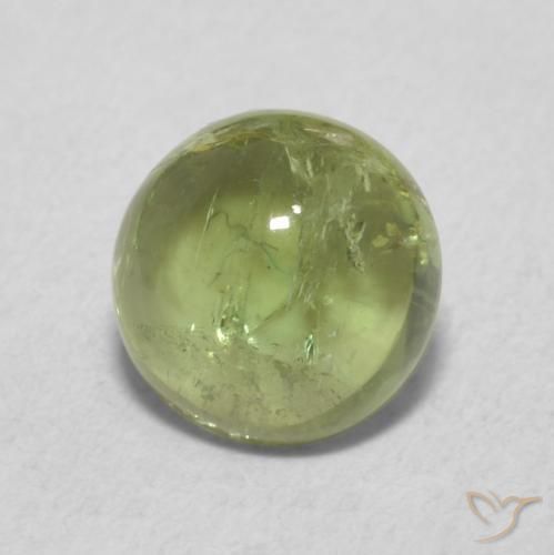 Turmalina Verde vivo claro natural de 1.13 ct, Redondo, Transparente