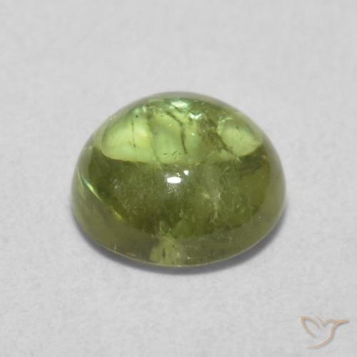 Turmalina Verde vivo claro natural de 1.13 ct, Redondo, Transparente