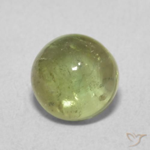1.06ct Natural Verde amarillo Turmalina, Redondo, Transparente
