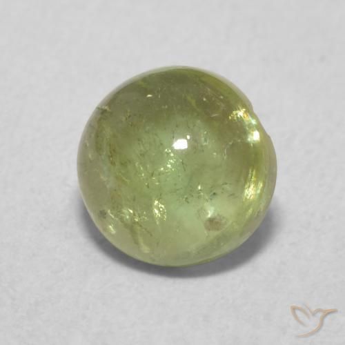 Turmalina Verde amarillo natural de 1.06 ct, Redondo, Transparente
