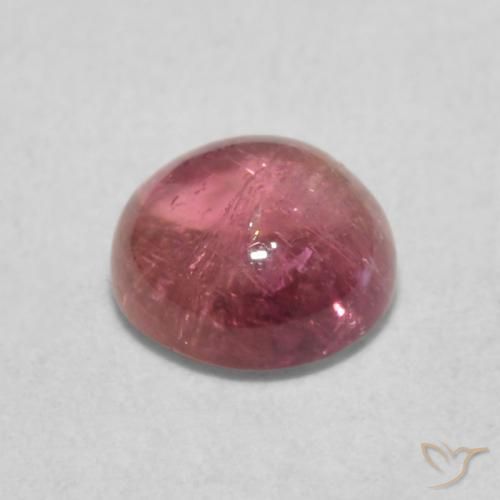 Turmalina Rosado medio natural de 1.00 ct, Redondo, Transparente