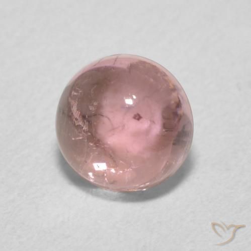 Turmalina Rosado Bubblegum natural de 1.03 ct, Redondo, Transparente