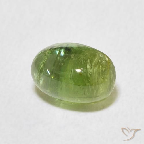 Turmalina Verde vivo natural de 1.81 ct, Ovalada, Transparente