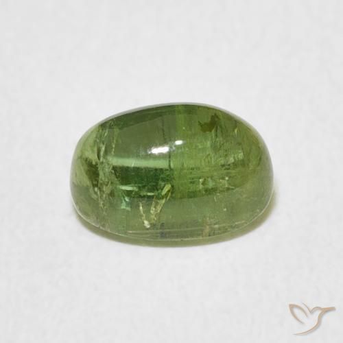 Turmalina Verde vivo natural de 1.81 ct, Ovalada, Transparente