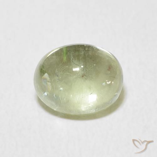 1.64ct Natural Verde grisáceo turmalina, Ovalada, Transparente