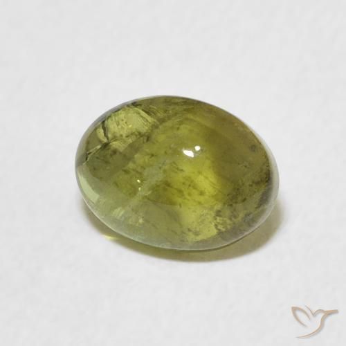 Turmalina Verde medio natural de 1.37 ct, Ovalada, Transparente