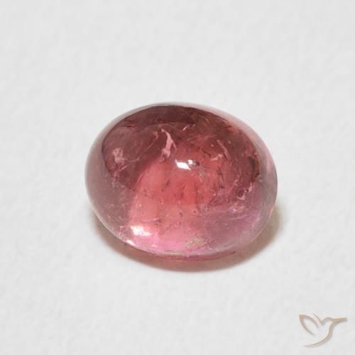Turmalina Rosa oscuro natural de 1.61 ct, Ovalada, Transparente