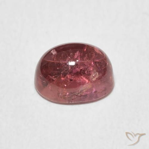 Turmalina Rosa oscuro natural de 1.61 ct, Ovalada, Transparente