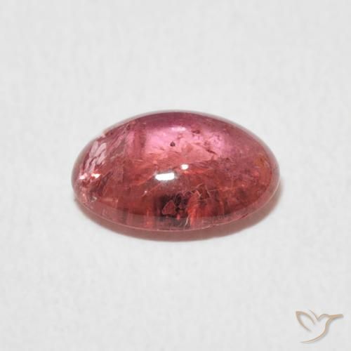 Turmalina Rosa oscuro natural de 1.26 ct, Ovalada, Transparente