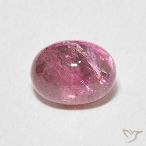 1.52ct Natural Rosado intenso turmalina, Ovalada, Transparente