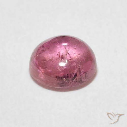 Turmalina Rojo ponche de frutas natural de 1.01 ct, Redondo, Transparente