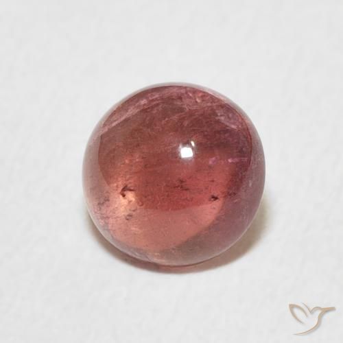 Turmalina Rosado medio natural de 1.07 ct, Redondo, Transparente
