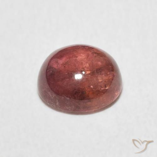 Turmalina Rosado medio natural de 1.07 ct, Redondo, Transparente
