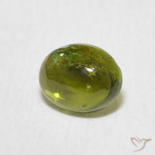 Turmalina Verde medio natural de 0.73 ct, Ovalada, Transparente
