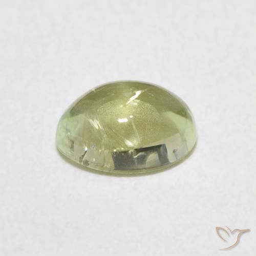 Turmalina Verde terroso natural de 1.27 ct, Ovalada, Transparente