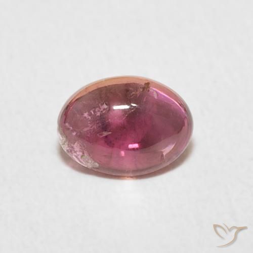 0.72ct Natural Púrpura medio turmalina, Ovalada, Transparente