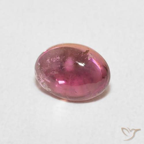 Turmalina Púrpura medio natural de 0.72 ct, Ovalada, Transparente