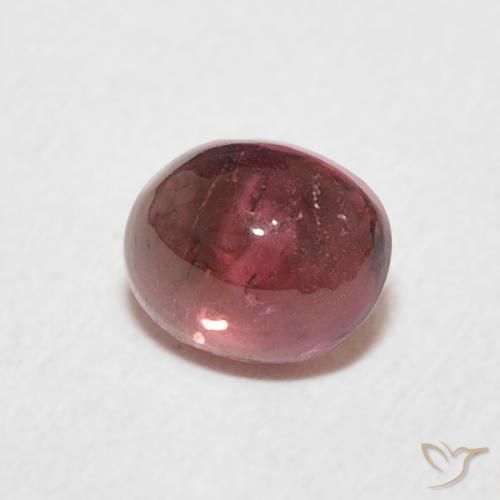 Turmalina Rosa oscuro natural de 0.77 ct, Ovalada, Transparente