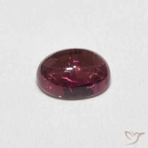 Turmalina Rojo ponche de frutas natural de 0.85 ct, Ovalada, Transparente