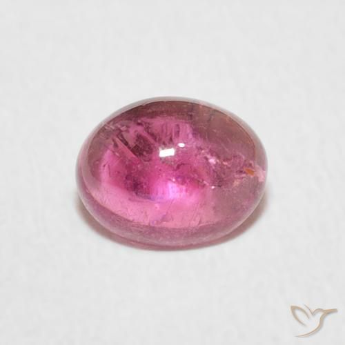 0.81ct Natural Rosado intenso turmalina, Ovalada, Transparente