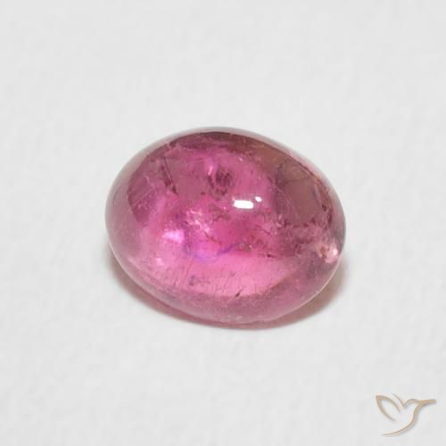 Turmalina Rosado intenso natural de 0.81 ct, Ovalada, Transparente