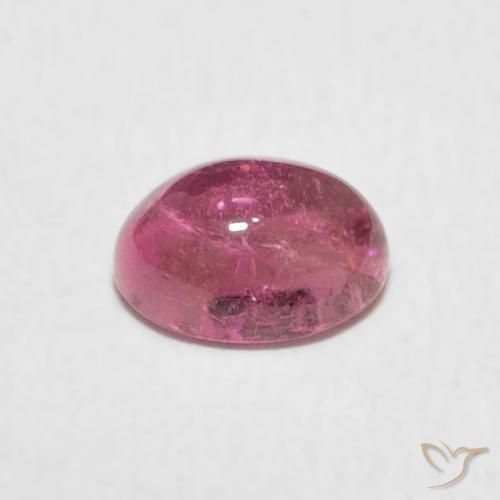Turmalina Rosado intenso natural de 0.81 ct, Ovalada, Transparente