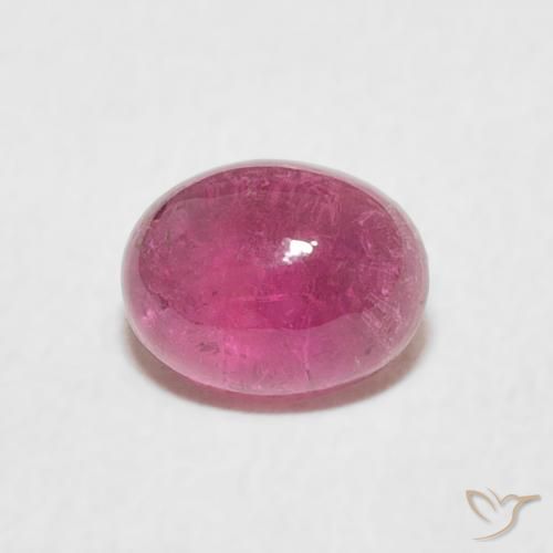 0.83ct Natural Rosado intenso turmalina, Ovalada, Transparente