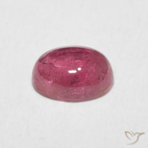 Turmalina Rosado intenso natural de 0.83 ct, Ovalada, Transparente