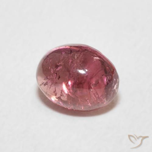 Turmalina Rojo cereza púrpura natural de 0.80 ct, Ovalada, Transparente