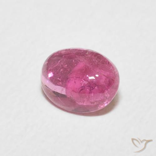 Turmalina Rojo ponche de frutas natural de 0.71 ct, Ovalada, Transparente