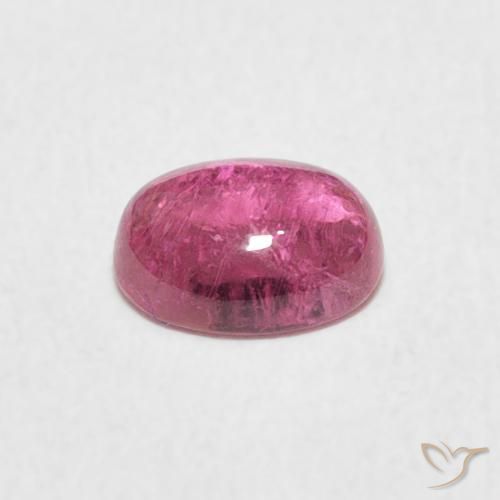 Turmalina Rojo ponche de frutas natural de 0.71 ct, Ovalada, Transparente
