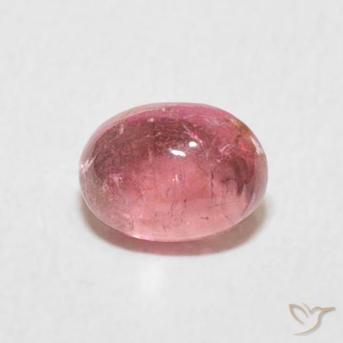 0.80ct Natural Rosado Bubblegum turmalina, Ovalada, Transparente