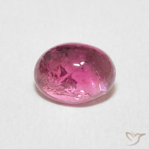 0.77ct Natural Rojo ponche de frutas turmalina, Ovalada, Transparente