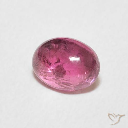 Turmalina Rojo ponche de frutas natural de 0.77 ct, Ovalada, Transparente