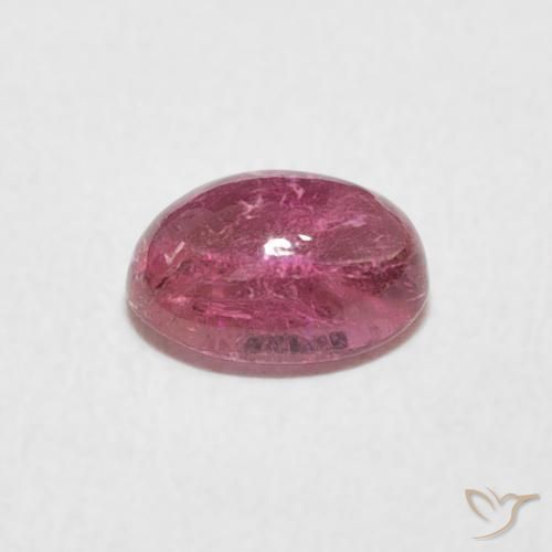 Turmalina Rojo ponche de frutas natural de 0.77 ct, Ovalada, Transparente