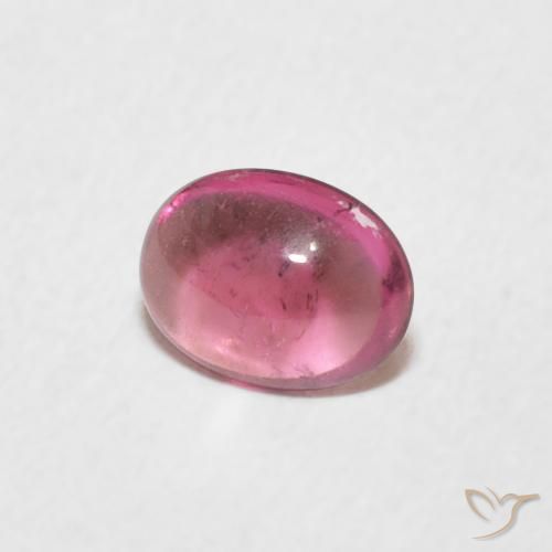 Turmalina Rosado intenso natural de 0.64 ct, Ovalada, Transparente