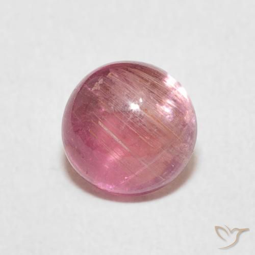 1.49ct Natural Tono rosado cálido Turmalina, Redondo, Transparente, Photo A