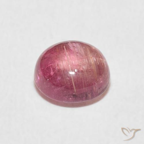 Turmalina Tono rosado cálido natural de 1.49 ct, Redondo, Transparente