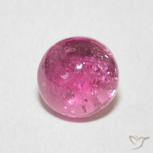 1.45ct Natural Púrpura medio Turmalina, Redondo, Transparente