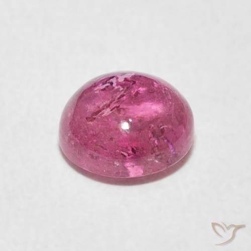 Turmalina Púrpura medio natural de 1.45 ct, Redondo, Transparente